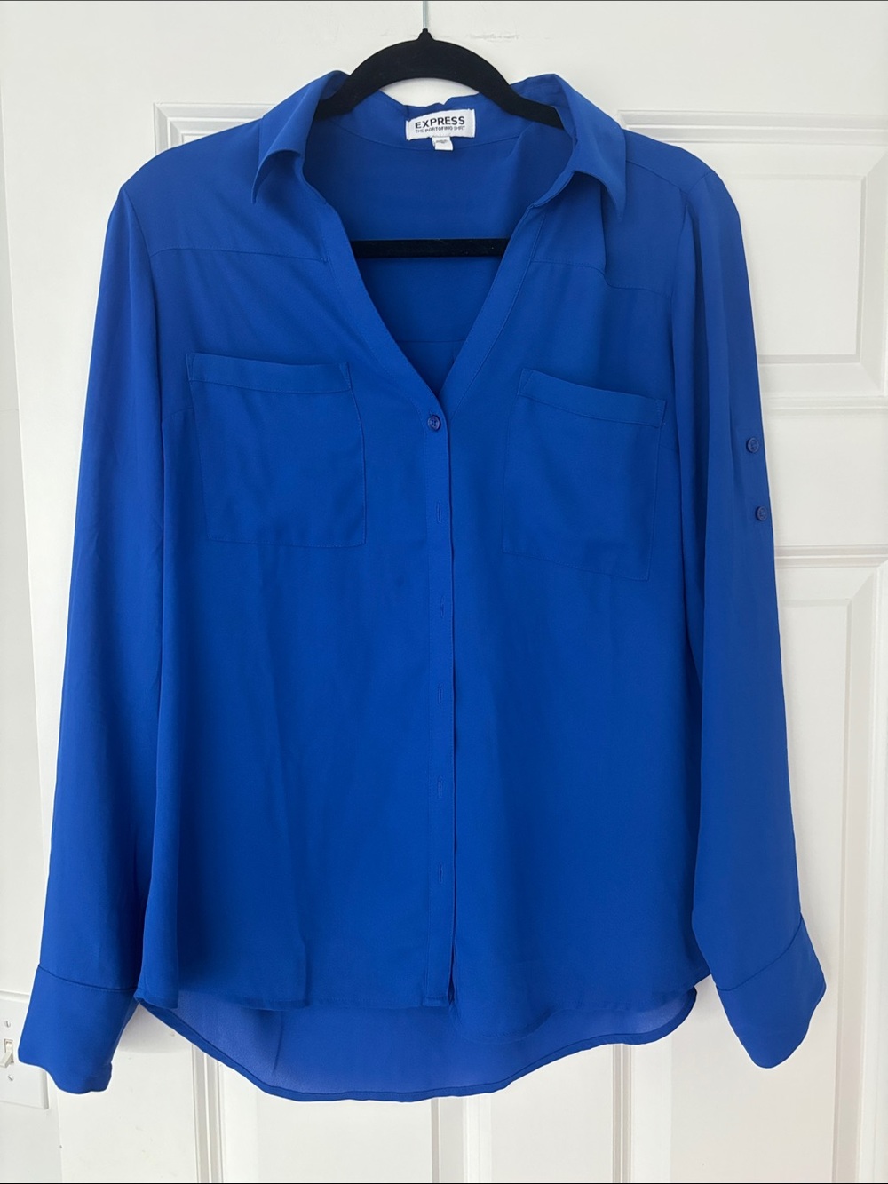 Blue Express Portofino button down top size Medium